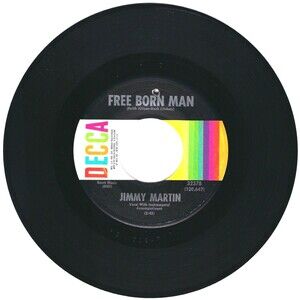 Jimmy Martin 45 Free Born Man / Losing You EX '68 Country Hillbilly